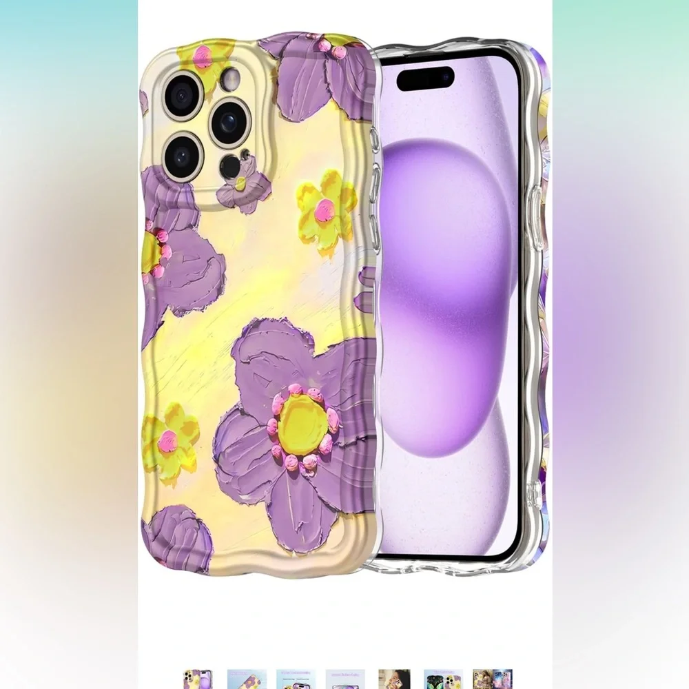 Wave Border Exquisite Phone Cover Stylish Case for Apple iPhone 15 Pro
